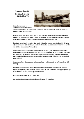 A preview of a PDF biography for Benning, Ronald Douglas